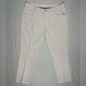 Peter Millar Mens Eb66 Performance Pants 38 x 30 Light Beige 5 Pocket C3